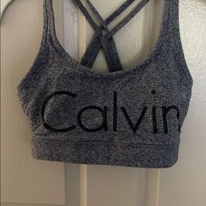 Grey Calvin Klein Sports Bra
